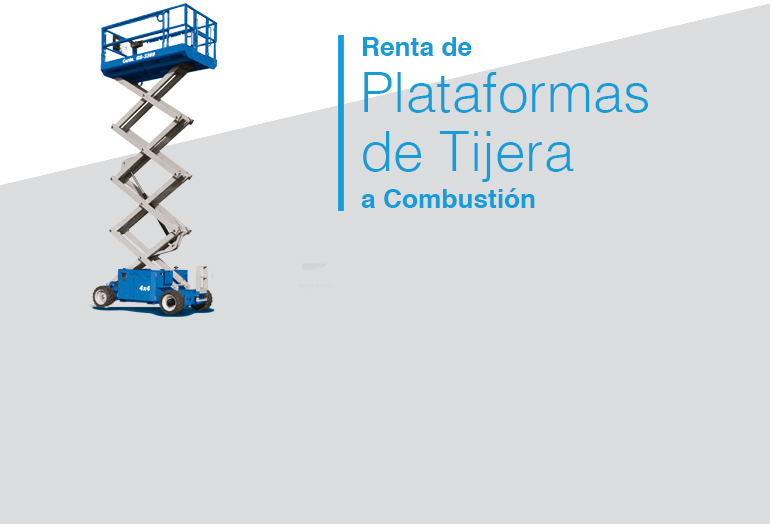 renta plataformas tijera combustion